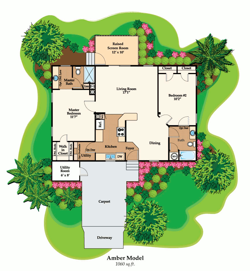 Amber model home floor plan