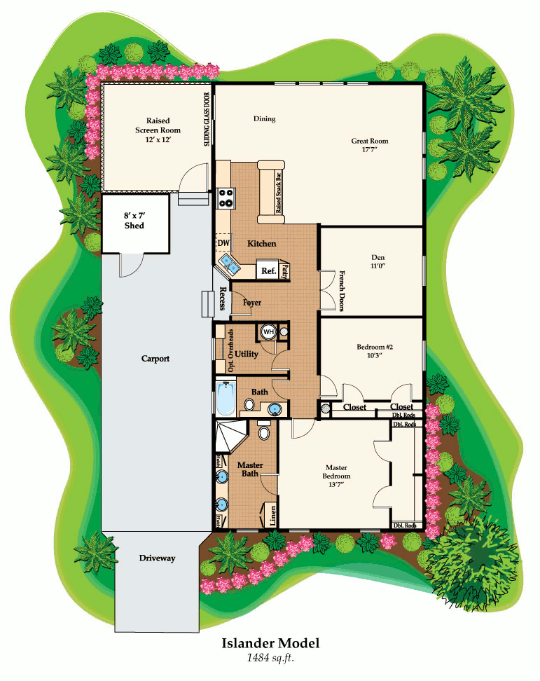 Islander model home floor plan
