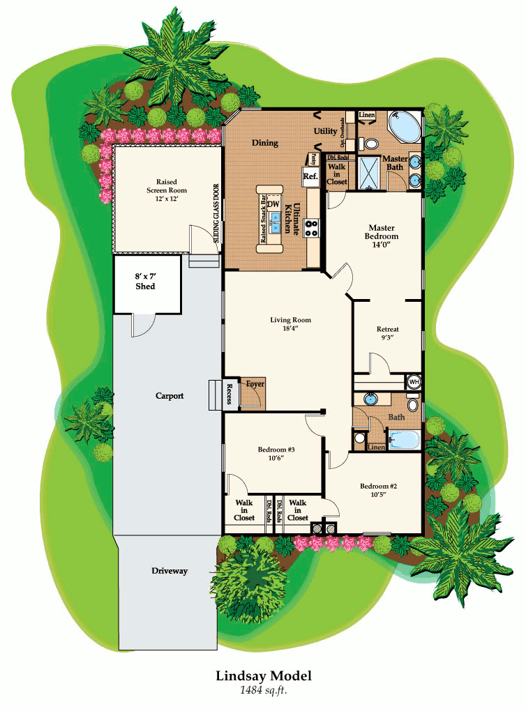 Lindsay model home floor plan