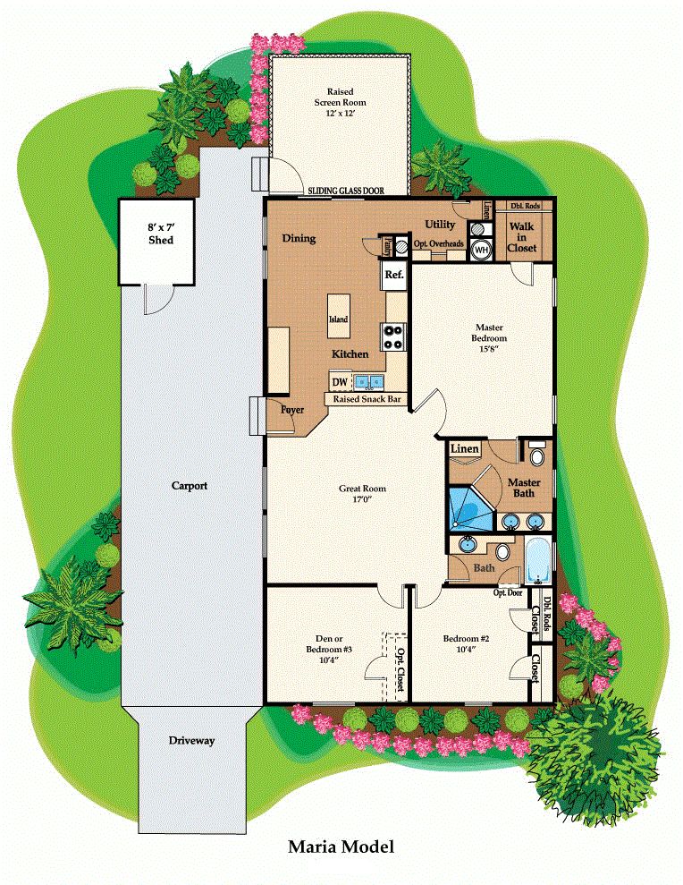Maria model home floor plan