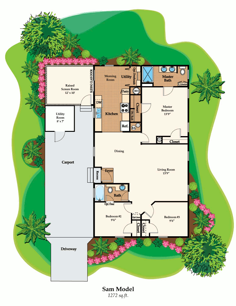 Sam model home floor plan